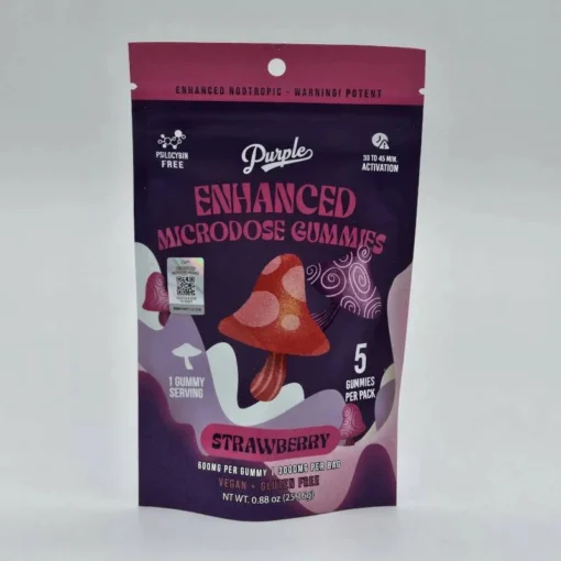 purple enhanced microdose gummies