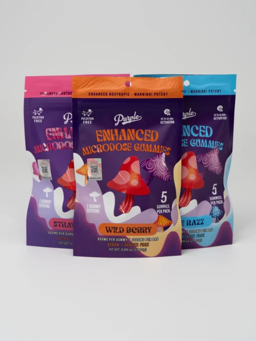 purple enhanced microdose gummies